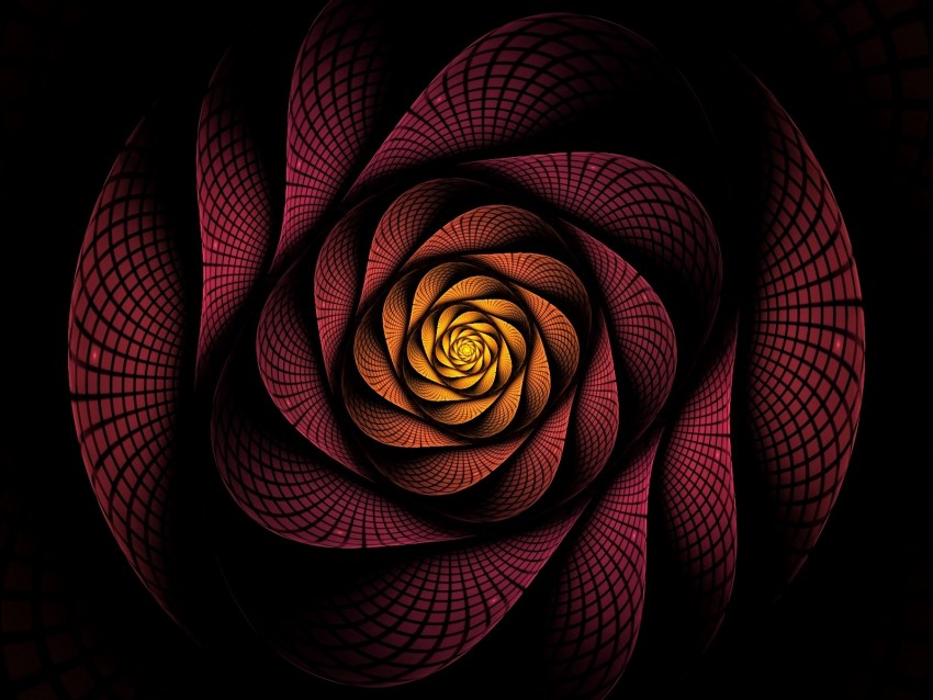 Spiral Swirling Fractal Dark Abstraction Background