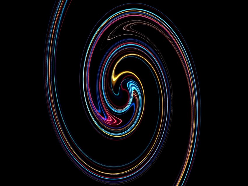 Spiral Twisted Multicolored Lines Background