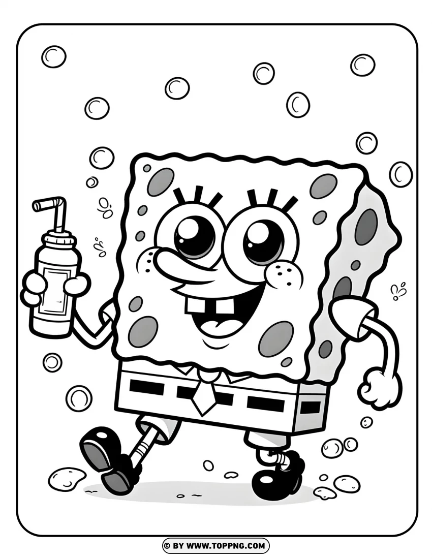 SpongeBob outline,SpongeBob coloring ,printable