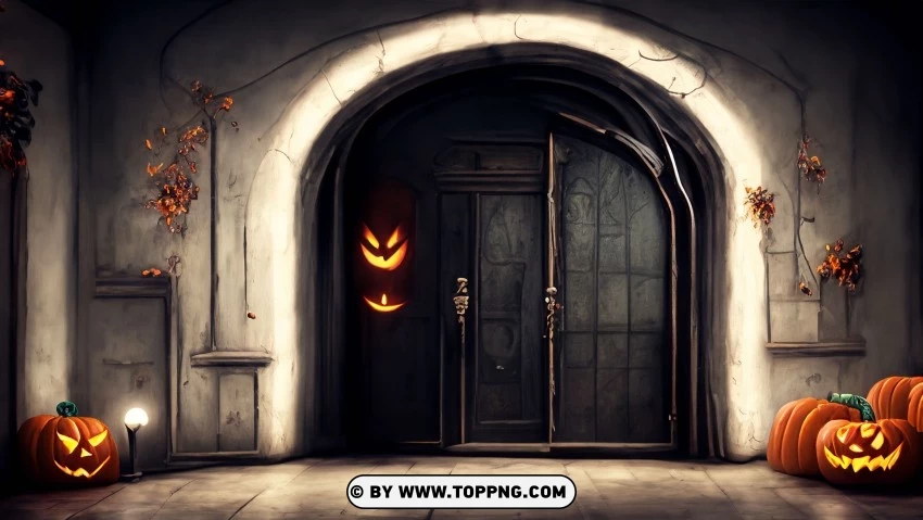 Spooky Halloween Gateway 4k High-definition Haunting PNG Transparent Background