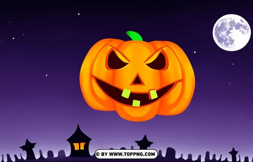 Spooky Halloween Night Backdrop Concept Vector PNG Transparent Background