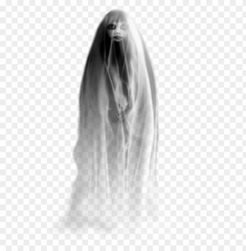 Spooky Woman Ghost PNG Transparent Background