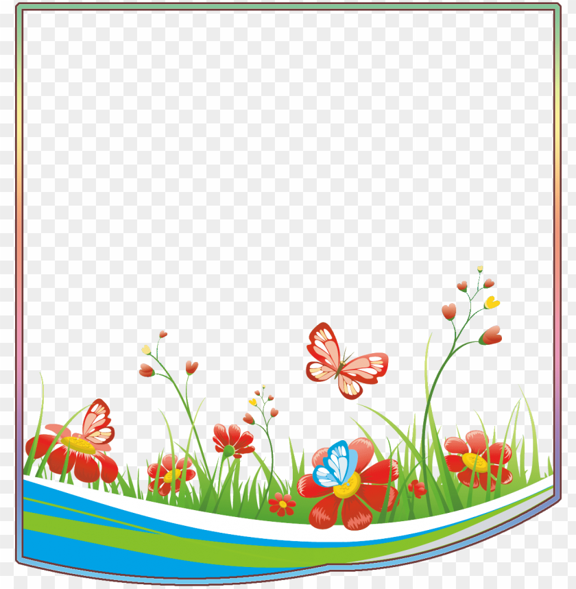 flowers, grass, butterflies, nature, garden, field, spring