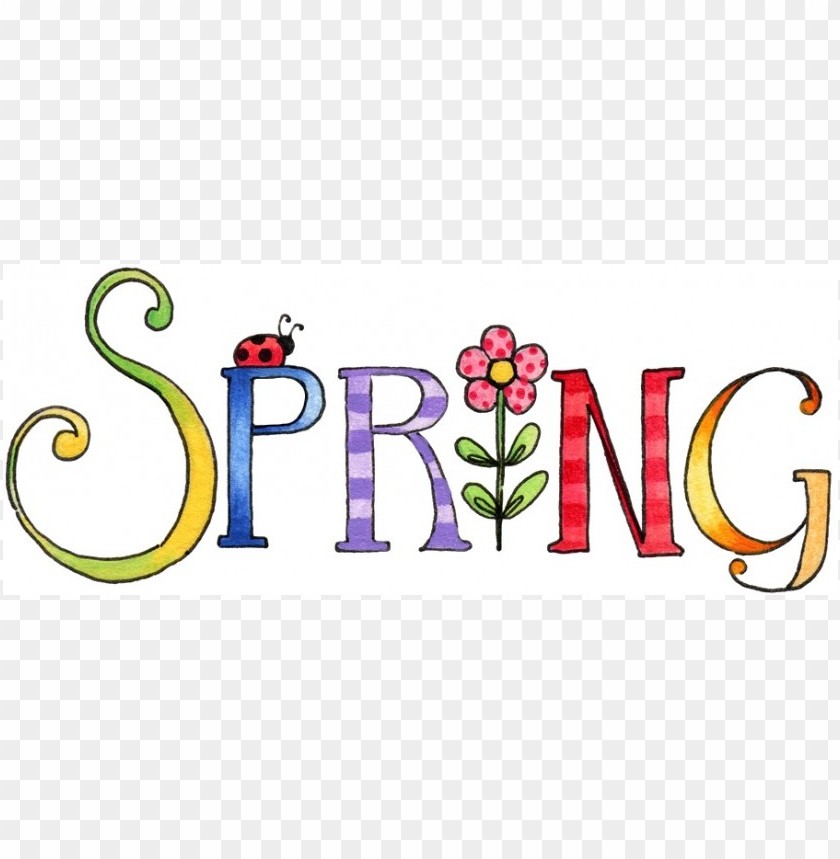 spring, flower, ladybug, colorful letters, nature, growth, season