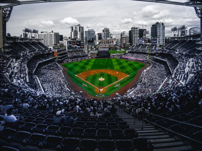 Stadium Stands Baseball Match Field Arena Background