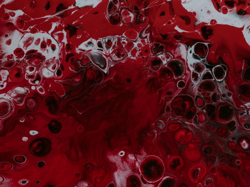 Stains Bubbles Liquid Red Texture Background