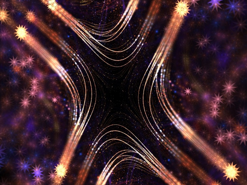 stars, fractal, shine, shape