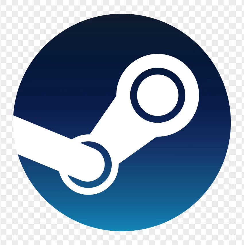 Steam Gaming Platform Logo PNG Transparent Background