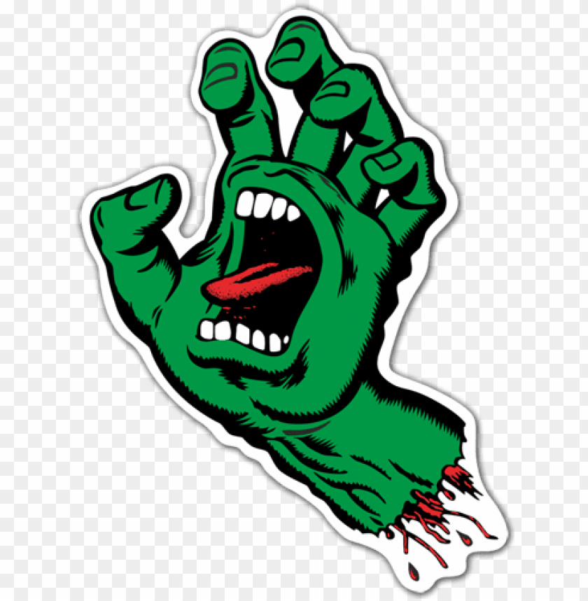 sticker, hands, scream, arm, cross, fist, halloween