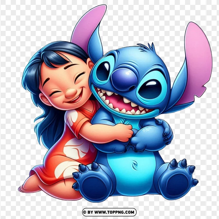 Stitch And Lilo Friendship PNG Transparent Background