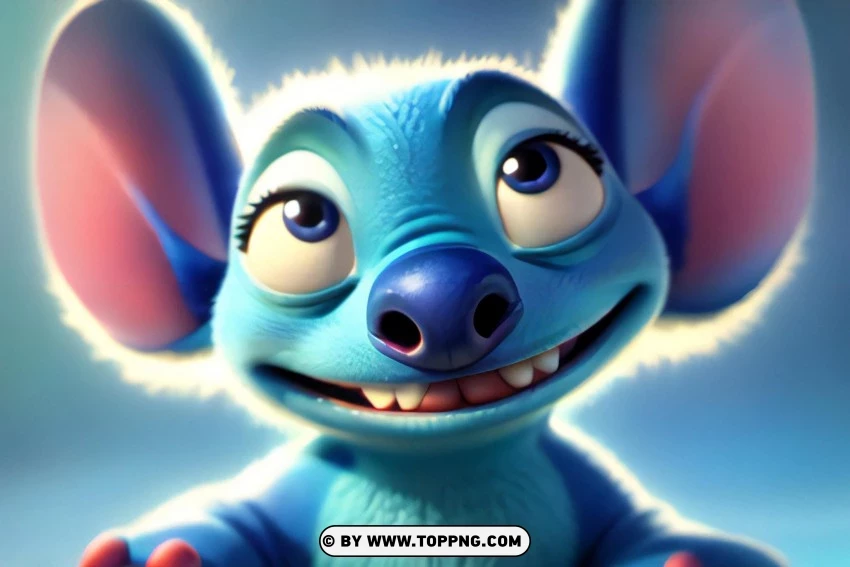 Stitch Character Wallpaper Disney Blue PNG Transparent Background