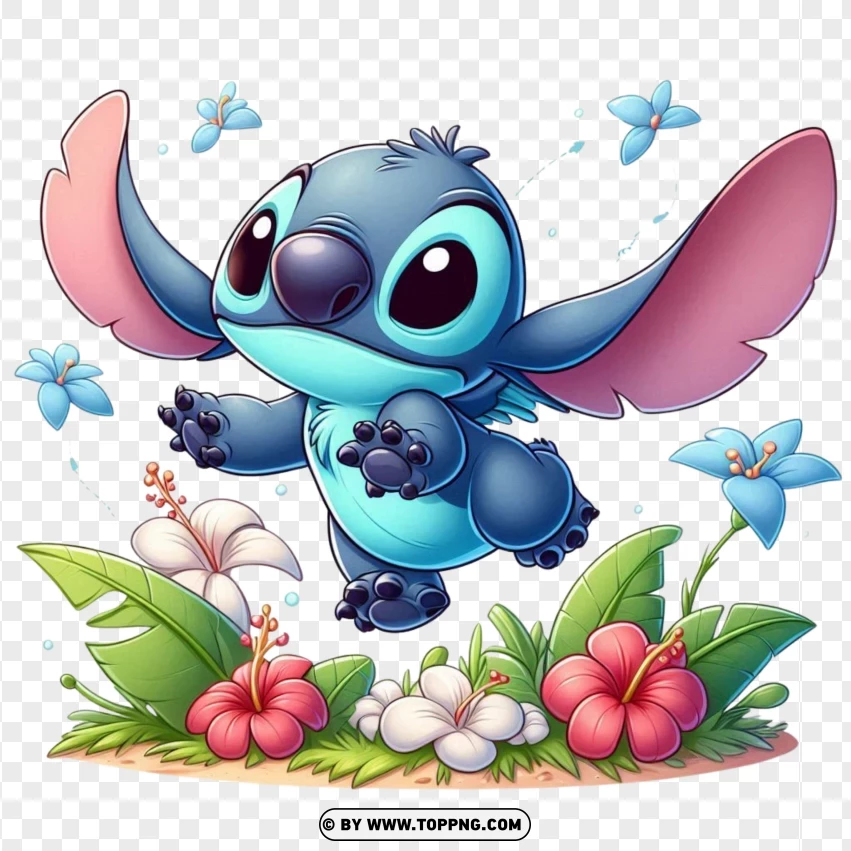 Stitch In Various Poses PNG Transparent Background