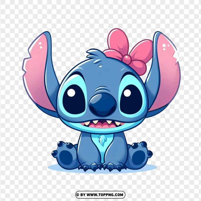 Stitch With Cute Expressions PNG Transparent Background