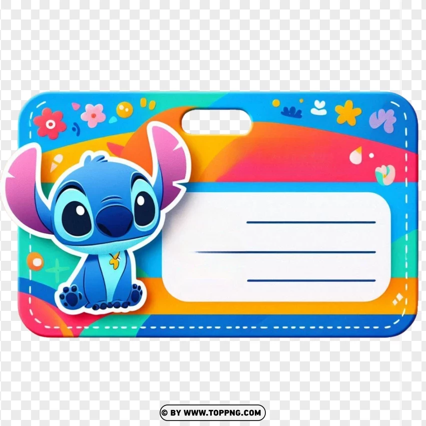 Stitch ,name tag,back to school,label, card, blank, template