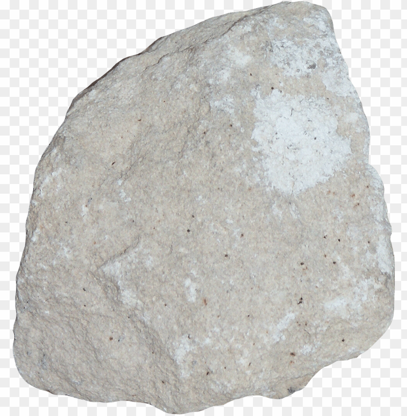 Light-colored rock with a rough texture and irregular shape PNG