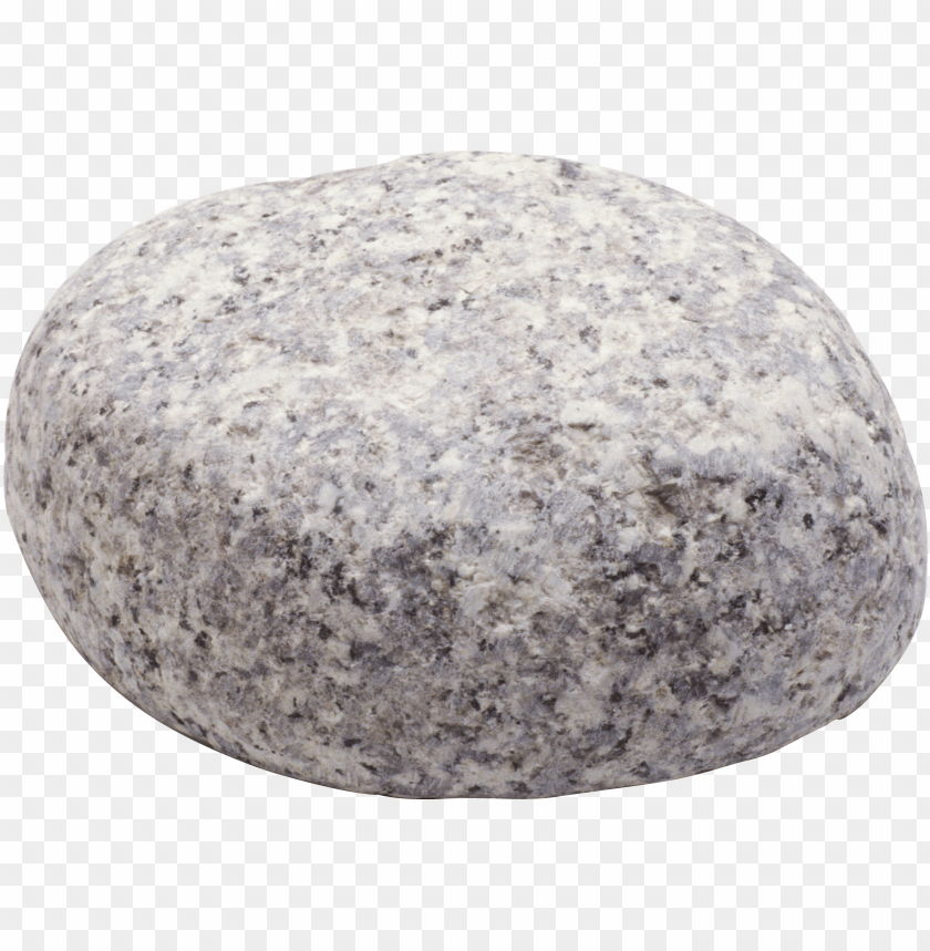 Smooth, gray granite stone with a rounded shape and textured surface PNG