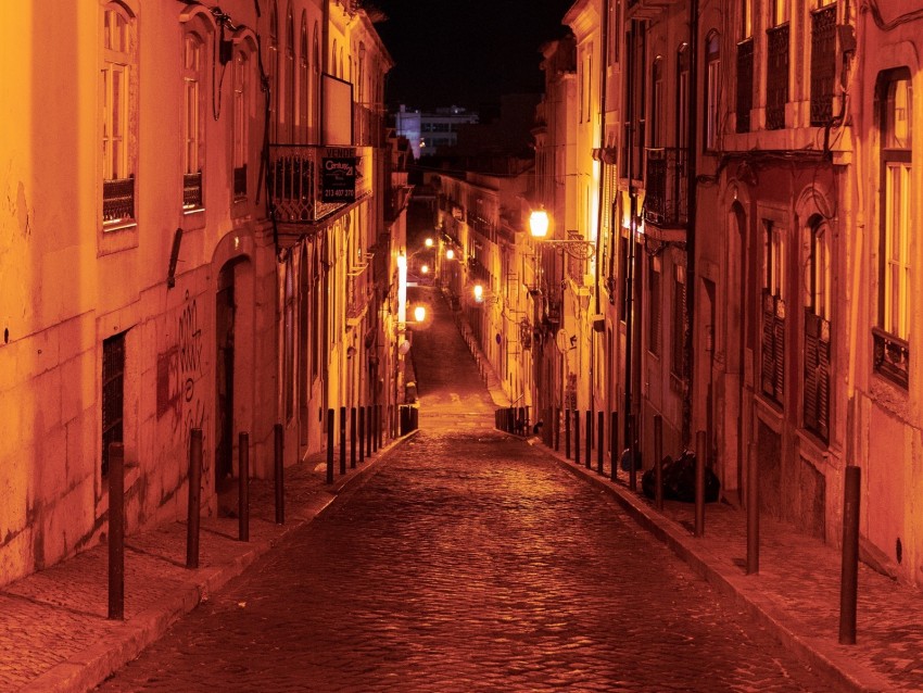 street, buildings, architecture, city, old, night