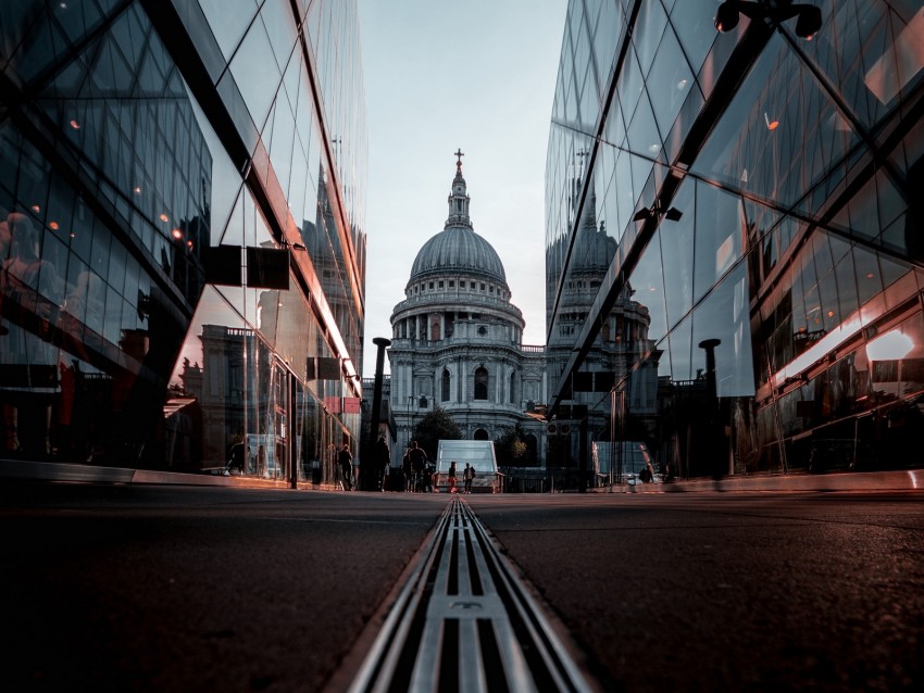 Street Buildings Architecture Dome Asphalt Background