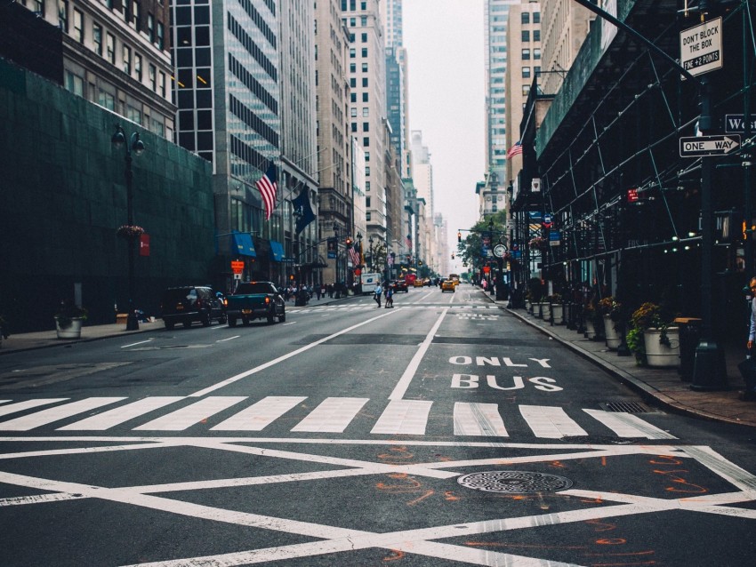 street, city, road, traffic, markup, buildings