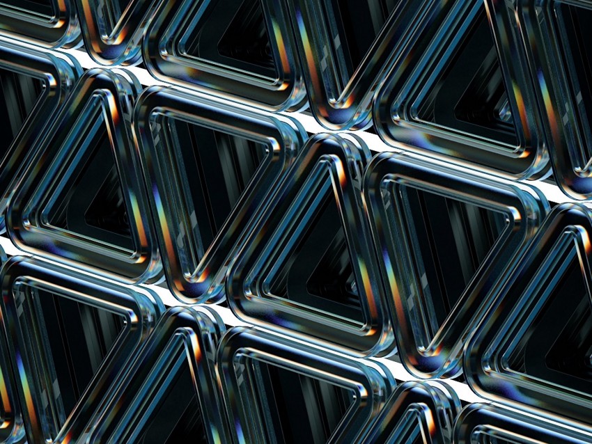 Structure Geometric Triangles Embossed Glass Background