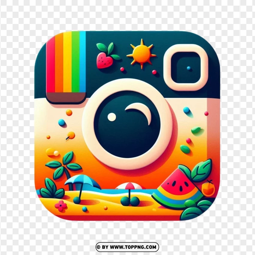 Instagram Logo,  Instagram Symbol,Summer Vibes,Icon, Vector, Media, Symbol