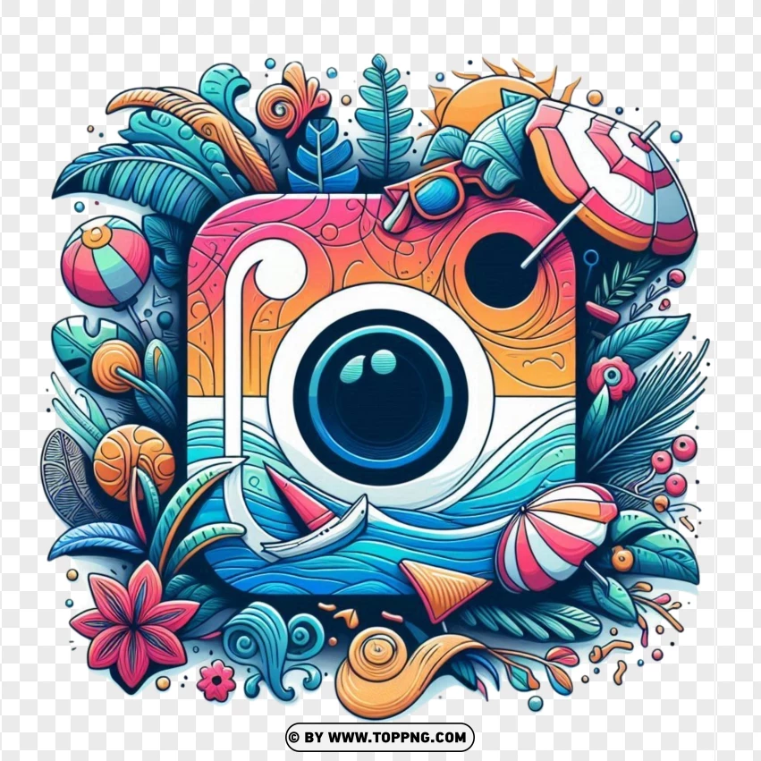 Instagram Logo,  Instagram Symbol,Summer Vibes,Icon, Vector, Media, Symbol