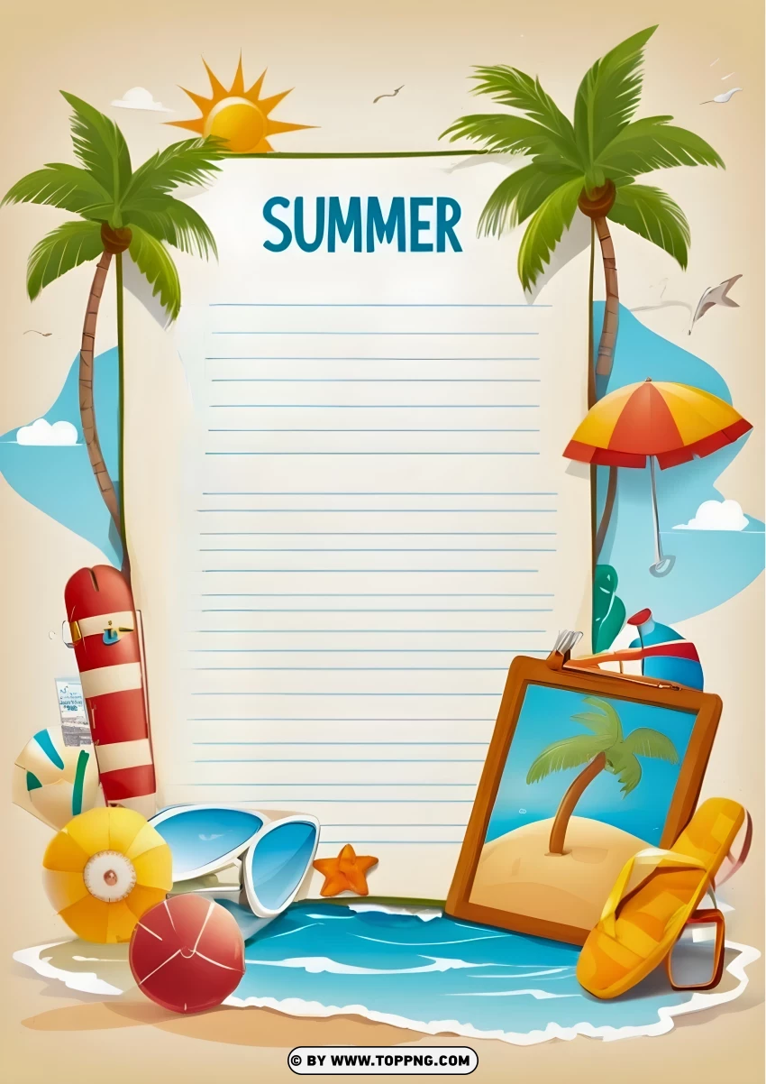 Summer Vibe , Homework , Cover,Activity , Education , Design , Holiday 