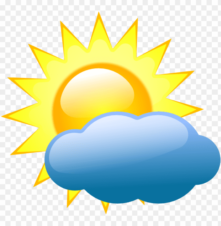 Sun And Clouds Clipart PNG Transparent Background