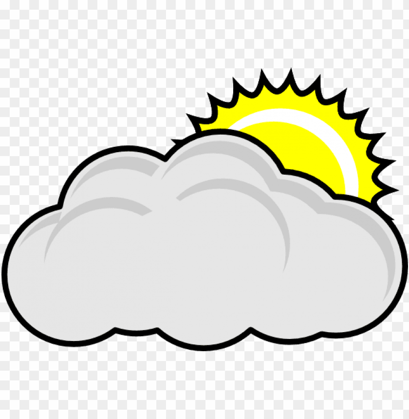 Sun And Clouds Clipart PNG Transparent Background