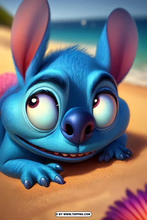 Sunburnt Stitch Disney Fun In The Sun Hd Wallpaper PNG Transparent Background