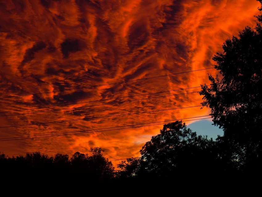 sunset, clouds, porous, dark