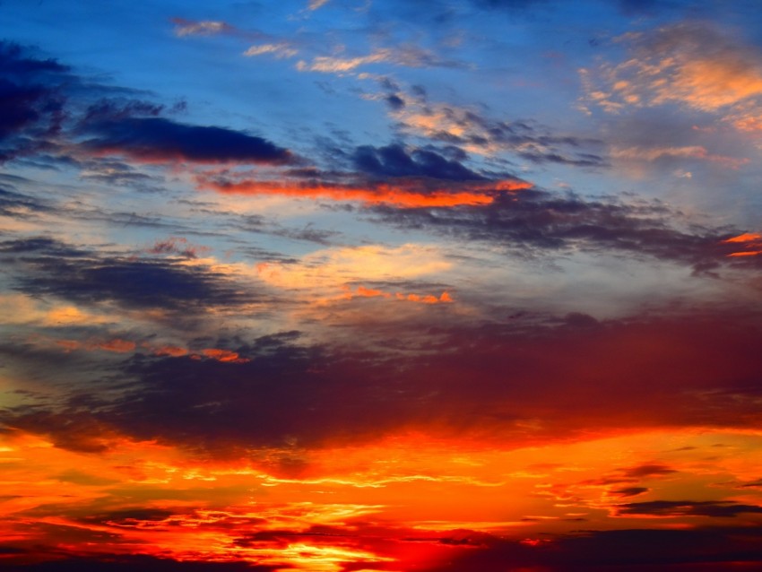 sunset, sky, clouds, sunlight, bright