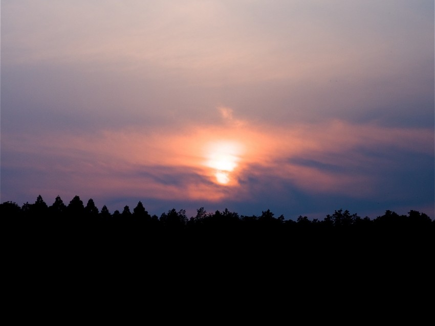 sunset, sky, horizon, clouds, twilight