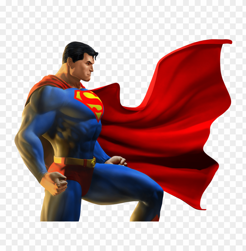 superhero, comic character, red cape, blue costume, muscular figure, iconic symbol, action pose