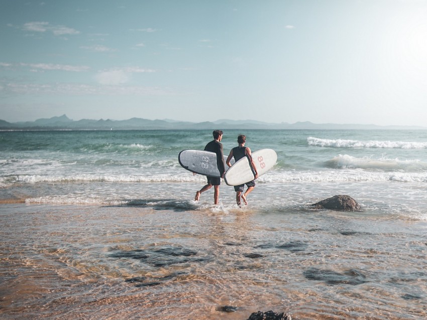 surfers, surfing, ocean, beach, waves