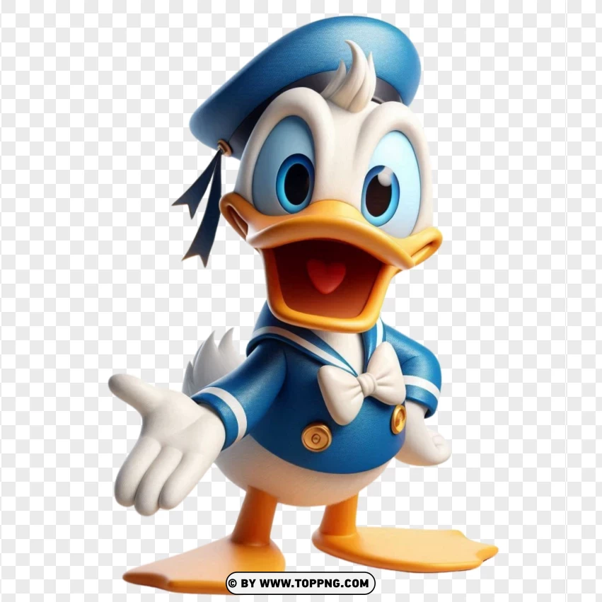 Surprised Donald Duck PNG Transparent Background