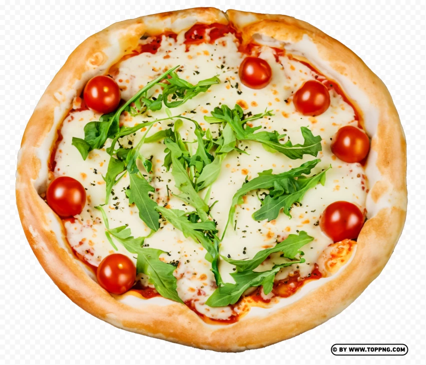 Tasty Vegetarian Pizza On PNG Transparent Background