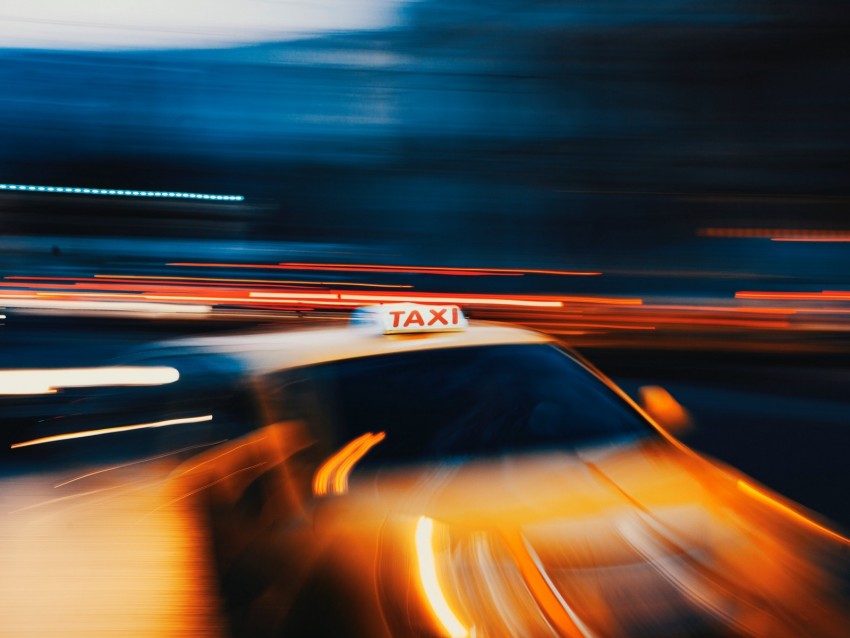 Taxi Blur Long Exposure Motion Light Background