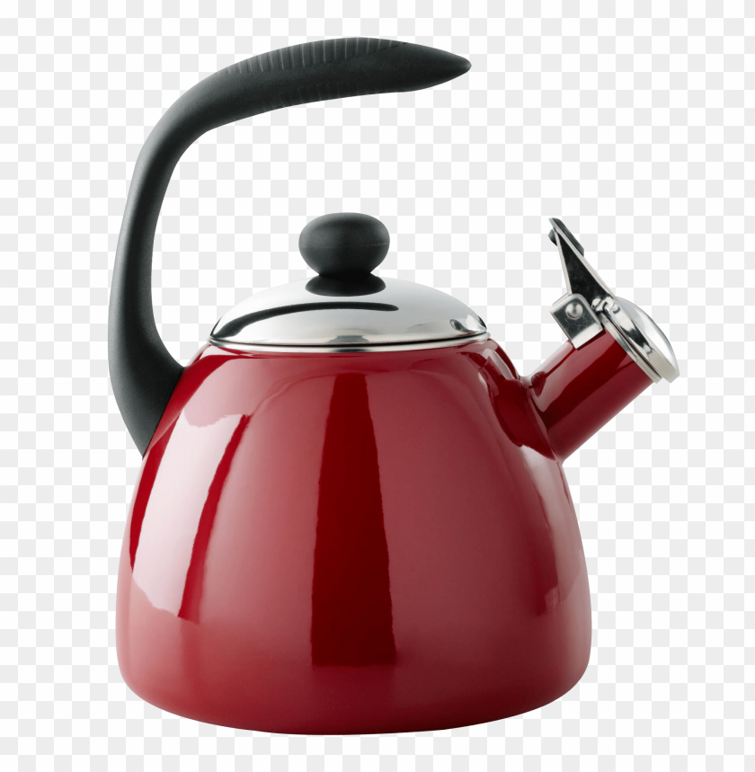 Red Kettle PNG, kitchen, cookware, tea