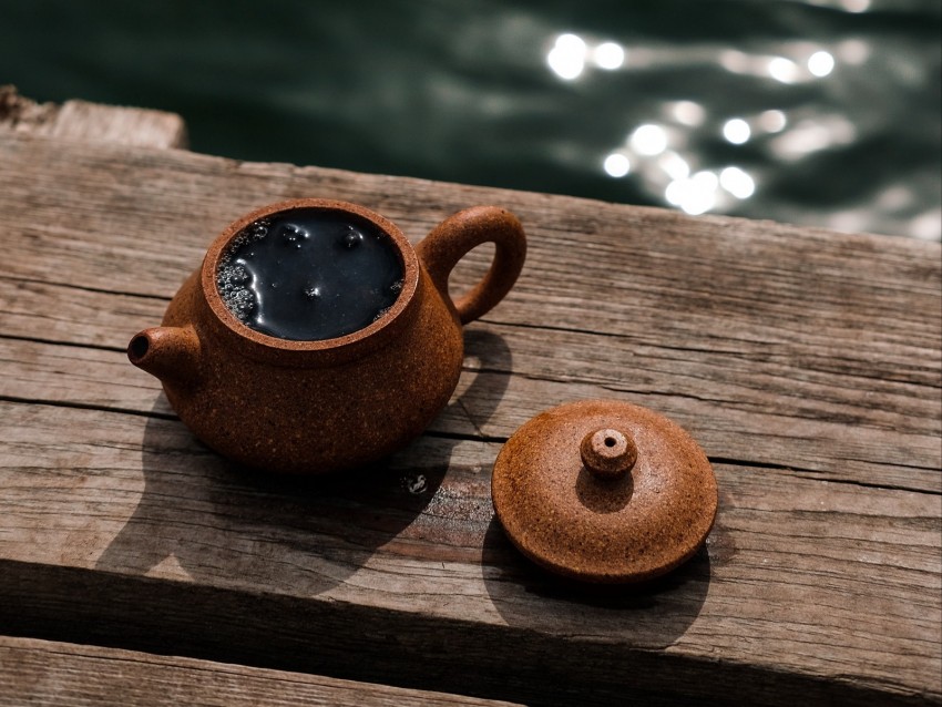 teapot, tea, drink, dishes, clay