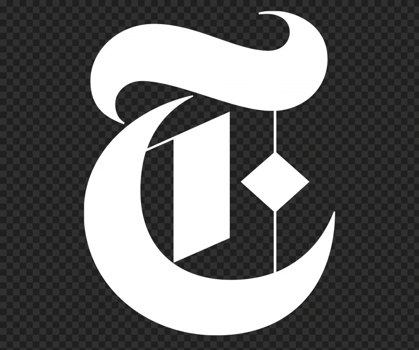 The New York Times Symbol Logo White Hd PNG Transparent Background