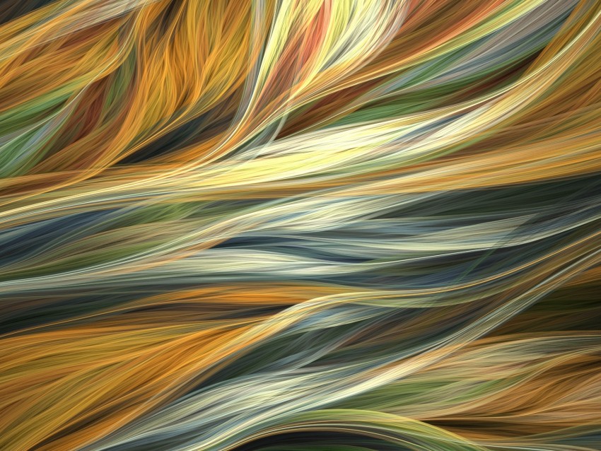 threads, strands, colorful, fractal, art