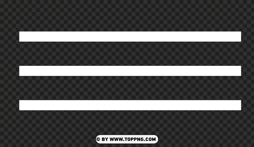 Three Thin White Horizontal Dividing Lines PNG Transparent Background