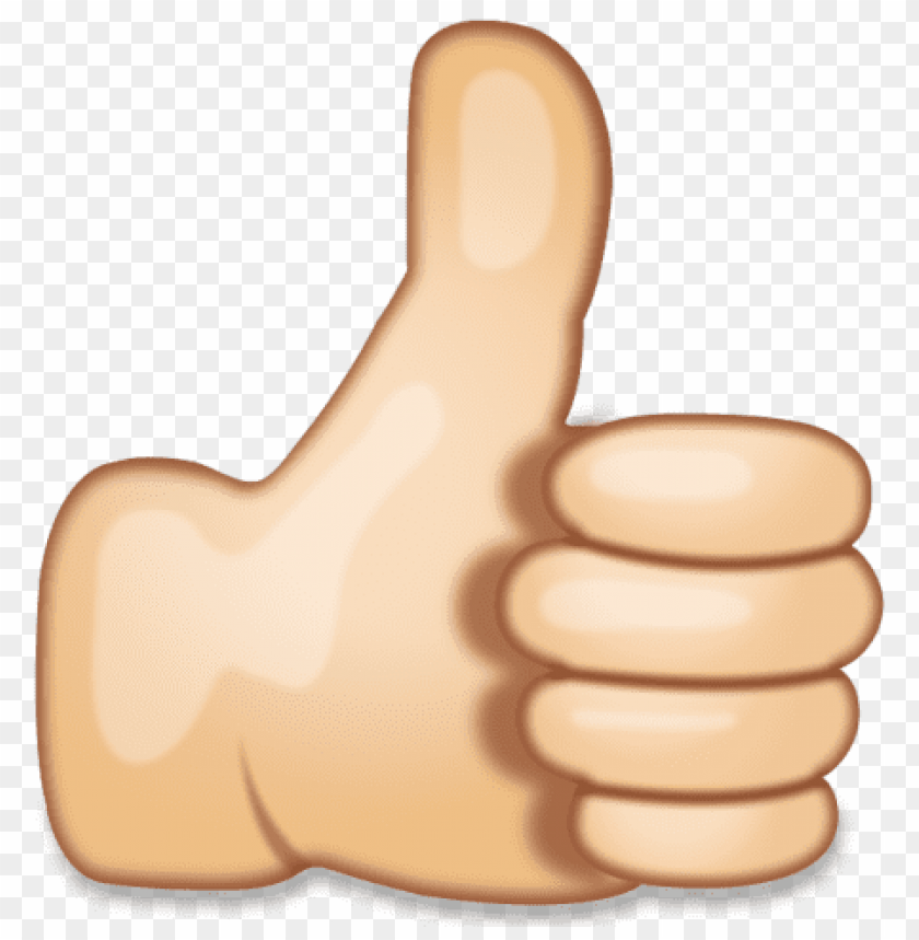 thumbs, up, hand, sign, emoji, white, skin