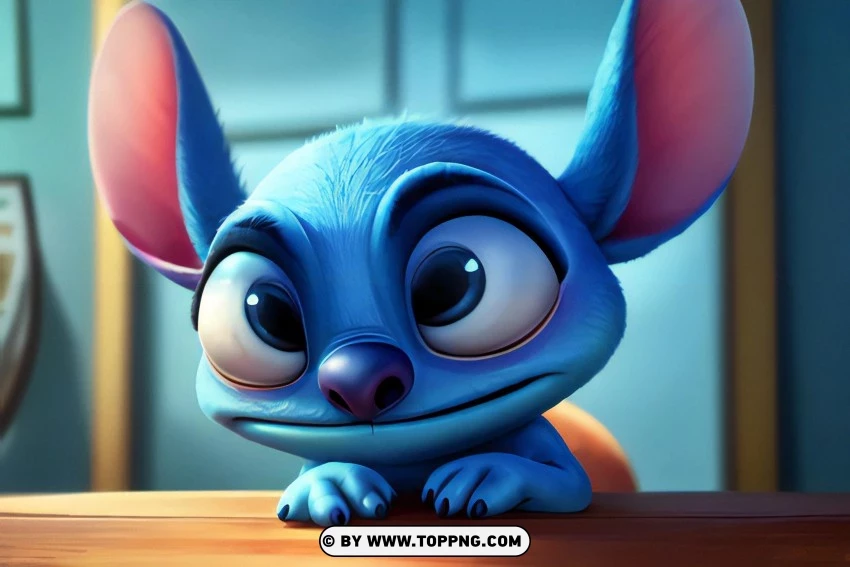 Tongue Out Stitch Hd Wallpaper Playful Blue Cartoon PNG Transparent Background