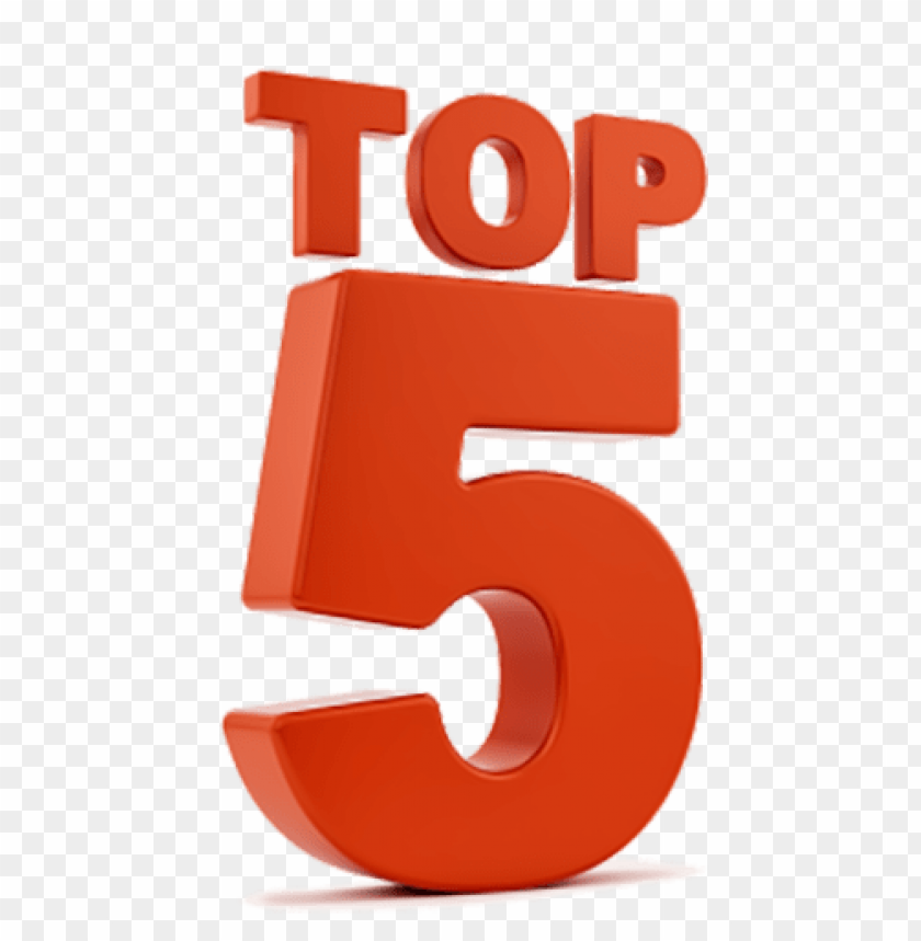 Label, Red Top 5 Icon PNG, ranking, award