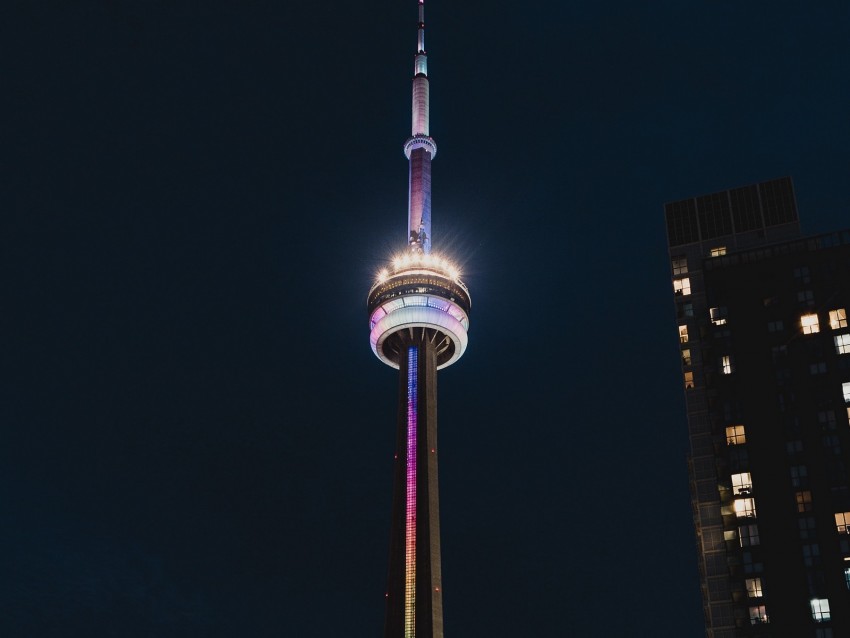 tower, building, architecture, backlight, city, night