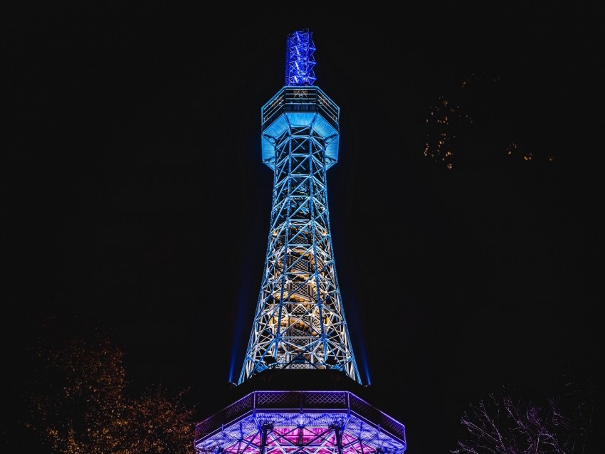 Tower Building Architecture Backlight Construction Metallic Background