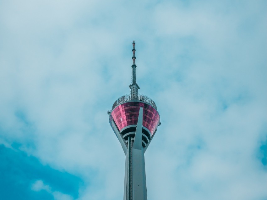 tower, sky, architecture, minimalism, clouds