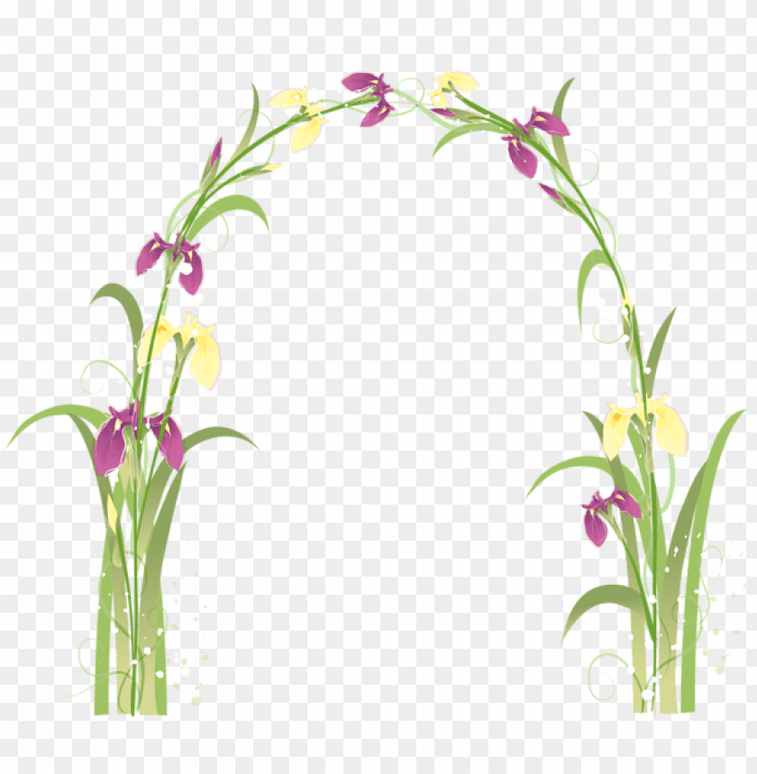 transparent floral arch